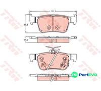 TRW DISC BRAKE BRAKE PAD SET GDB2256 FOR HONDA
