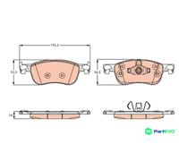 TRW DISC BRAKE BRAKE PAD SET GDB2261