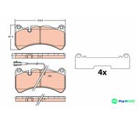 Brake pads GDB2306 TRW for ALFA ROMEO GIULIA