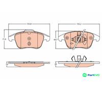 TRW DISC BRAKE BRAKE PAD SET GDB2307