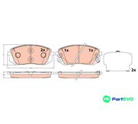 TRW DISC BRAKE BRAKE PAD SET GDB2308 FOR HYUNDAI KIA