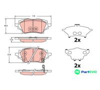 TRW DISC BRAKE BRAKE PAD SET GDB2344