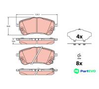 TRW DISC BRAKE BRAKE PAD SET GDB2345