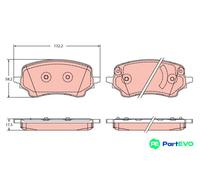 TRW DISC BRAKE BRAKE PAD SET GDB2346