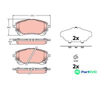TRW DISC BRAKE BRAKE PAD SET GDB2349