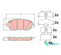 TRW DISC BRAKE BRAKE PAD SET GDB2354