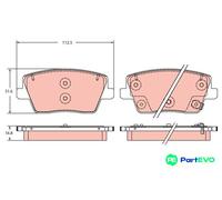 TRW DISC BRAKE BRAKE PAD SET GDB2355 FOR HYUNDAI