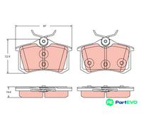 TRW DISC BRAKE BRAKE PAD SET GDB2357