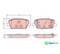 TRW DISC BRAKE BRAKE PAD SET GDB2359 FOR HYUNDAI