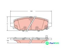 TRW DISC BRAKE BRAKE PAD SET GDB2360