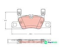 TRW DISC BRAKE BRAKE PAD SET GDB2369 FOR PORSCHE