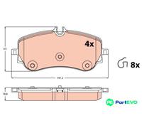 TRW DISC BRAKE BRAKE PAD SET GDB2379 FOR VW