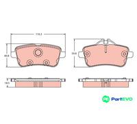 TRW DISC BRAKE BRAKE PAD SET GDB2391 FOR MERCEDES-BENZ