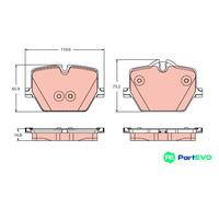TRW DISC BRAKE BRAKE PAD SET GDB2419 FOR BMW