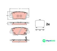TRW GDB2429 Brake pad set