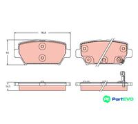 TRW DISC BRAKE BRAKE PAD SET GDB2435