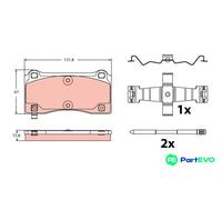 TRW DISC BRAKE BRAKE PAD SET GDB2448 FOR BMW