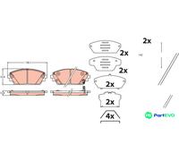 TRW DISC BRAKE BRAKE PAD SET GDB2456
