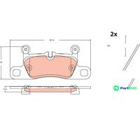 TRW DISC BRAKE BRAKE PAD SET GDB2465 FOR AUDI PORSCHE