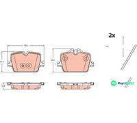 TRW DISC BRAKE BRAKE PAD SET GDB2487