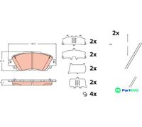 TRW DISC BRAKE BRAKE PAD SET GDB2488