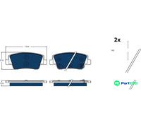TRW DISC BRAKE BRAKE PAD SET GDB2497BTE