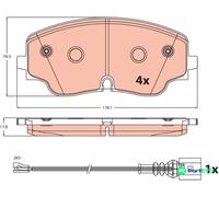 TRW DISC BRAKE BRAKE PAD SET GDB2498 FOR VW