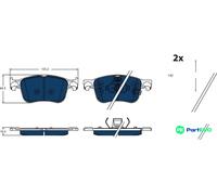 TRW DISC BRAKE BRAKE PAD SET GDB2518BTE FOR FORD