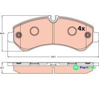 TRW DISC BRAKE BRAKE PAD SET GDB2528