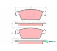 TRW DISC BRAKE BRAKE PAD SET GDB3108 FOR SUZUKI DAEWOO