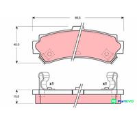 TRW DISC BRAKE BRAKE PAD SET GDB3115 FOR NISSAN