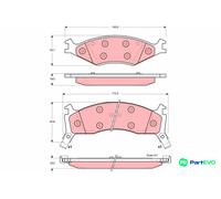TRW DISC BRAKE BRAKE PAD SET GDB3123 FOR KIA