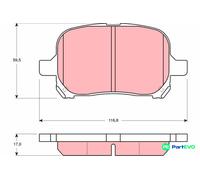 TRW DISC BRAKE BRAKE PAD SET GDB3152 FOR TOYOTA LEXUS