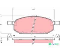 TRW DISC BRAKE BRAKE PAD SET GDB3153 FOR MAZDA