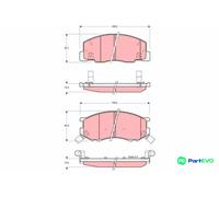 TRW DISC BRAKE BRAKE PAD SET GDB3157 FOR TOYOTA