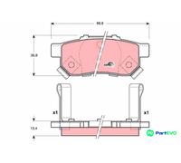 TRW DISC BRAKE BRAKE PAD SET GDB3174 FOR HONDA