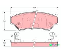 TRW DISC BRAKE BRAKE PAD SET GDB3182 FOR SUZUKI