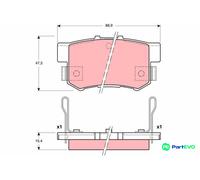 TRW DISC BRAKE BRAKE PAD SET GDB3191 FOR HONDA