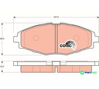 TRW DISC BRAKE BRAKE PAD SET GDB3195 FOR CHEVROLET DAEWOO