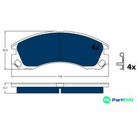 TRW DISC BRAKE BRAKE PAD SET GDB3200BTE FOR MITSUBISHI