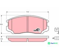 TRW DISC BRAKE BRAKE PAD SET GDB3214 FOR DAIHATSU