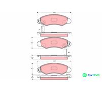 TRW DISC BRAKE BRAKE PAD SET GDB3215 FOR SUBARU SUZUKI