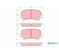TRW DISC BRAKE BRAKE PAD SET GDB3221 FOR SUZUKI