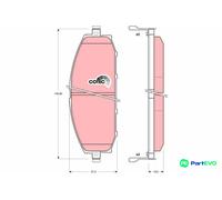 TRW DISC BRAKE BRAKE PAD SET GDB3222 FOR NISSAN