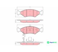 TRW DISC BRAKE BRAKE PAD SET GDB3224 FOR KIA