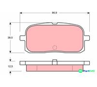 TRW DISC BRAKE BRAKE PAD SET GDB3225 FOR TOYOTA