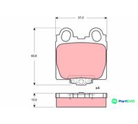 TRW DISC BRAKE BRAKE PAD SET GDB3233 FOR TOYOTA LEXUS
