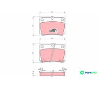TRW DISC BRAKE BRAKE PAD SET GDB3239 FOR MITSUBISHI