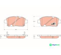 TRW DISC BRAKE BRAKE PAD SET GDB3242 FOR TOYOTA
