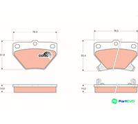 TRW DISC BRAKE BRAKE PAD SET GDB3243 FOR TOYOTA